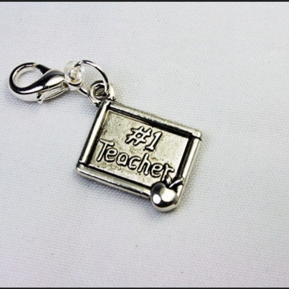 Clip On teacher charms planner bracelet zipper pull bag charms dreadlock beads